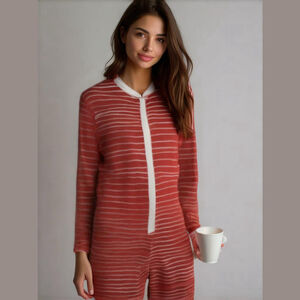 J.Crew Factory Red White Striped Holiday Onesie Small